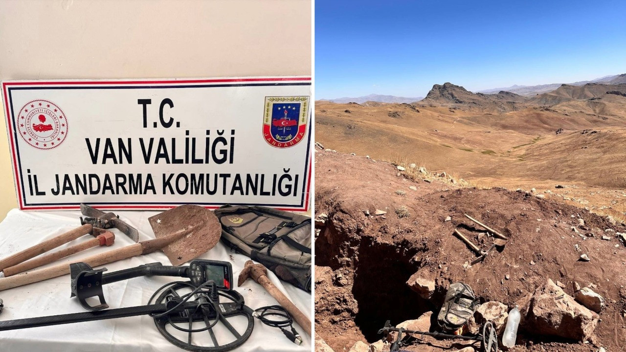 Define ararken yakalandılar: Van’da kaçak kazıya suçüstü