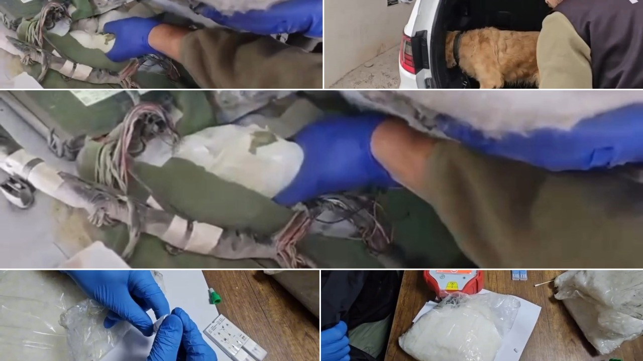 Sınırda durdurulan lüks otomobilden 60 kilo uyuşturucu uyuşturucu çıktı