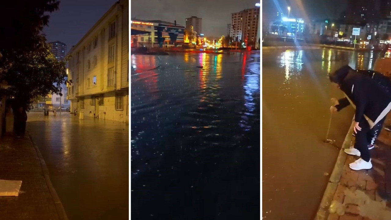 Esenyurt'ta yollar göle döndü, evleri su bastı