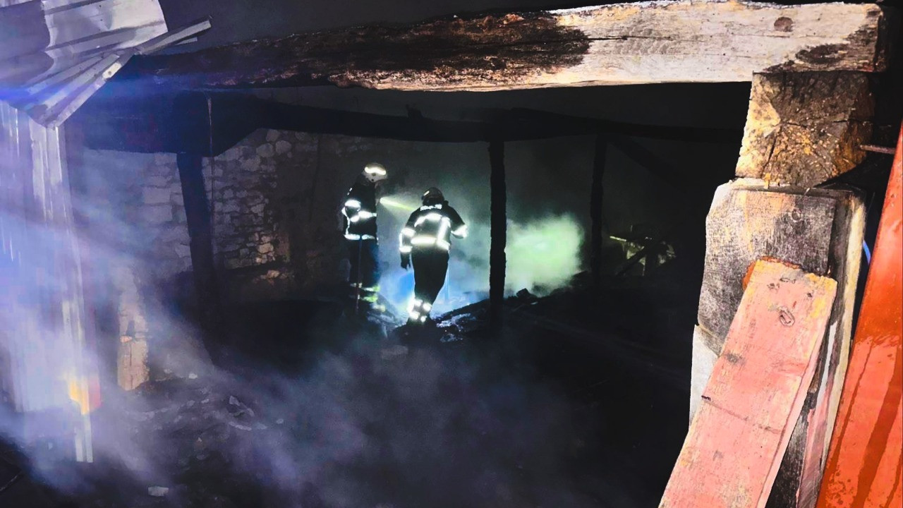 Marangoz atölyesinde yangın