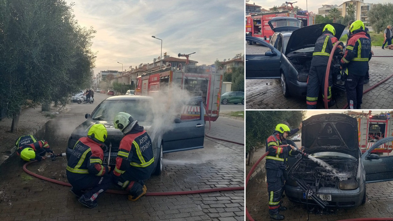 Seyir halindeyken alev aldı