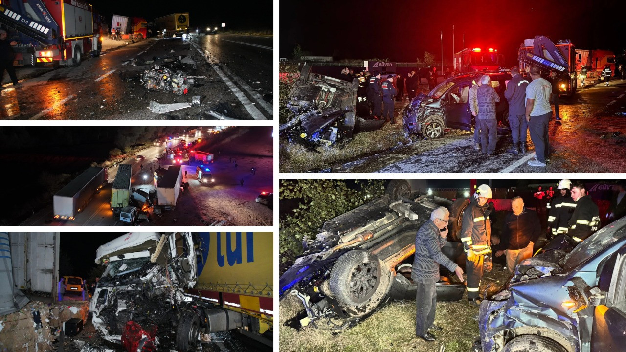 Edirne'de zincirleme kaza: 1 ölü, 2 yaralı