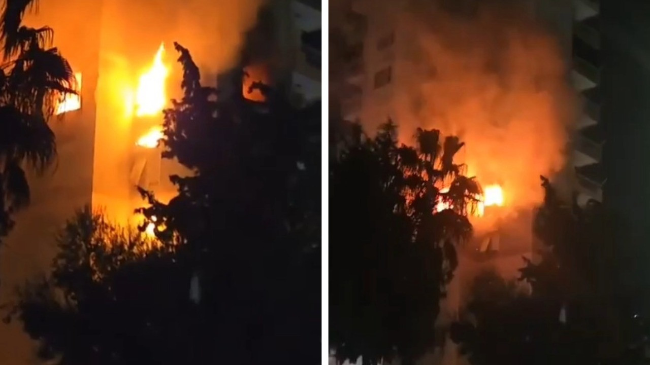 15 katlı binada patlama: Daire alev alev yandı