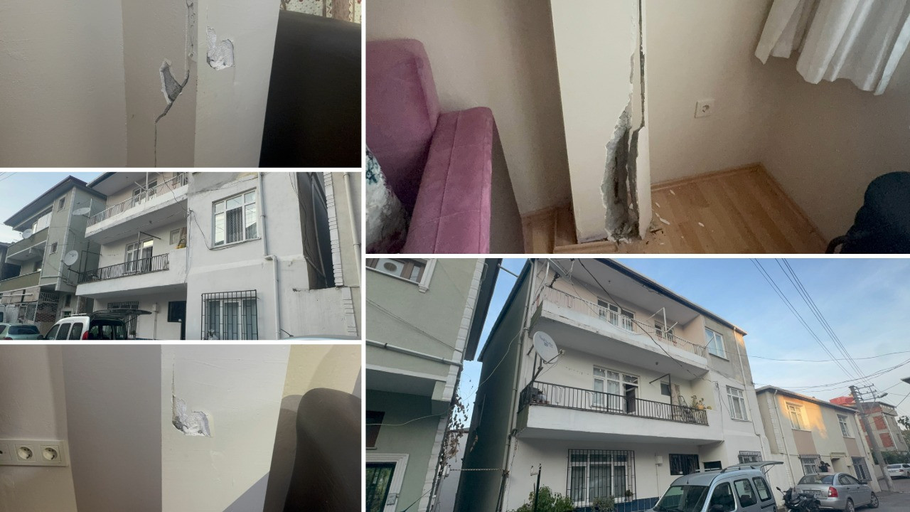 Kolonları çatlayan iki bina daha boşaltıldı