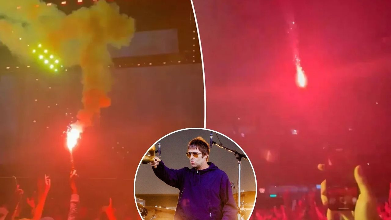 Konserde işaret fişeği paniği: Rock yıldızı ateş püskürdü