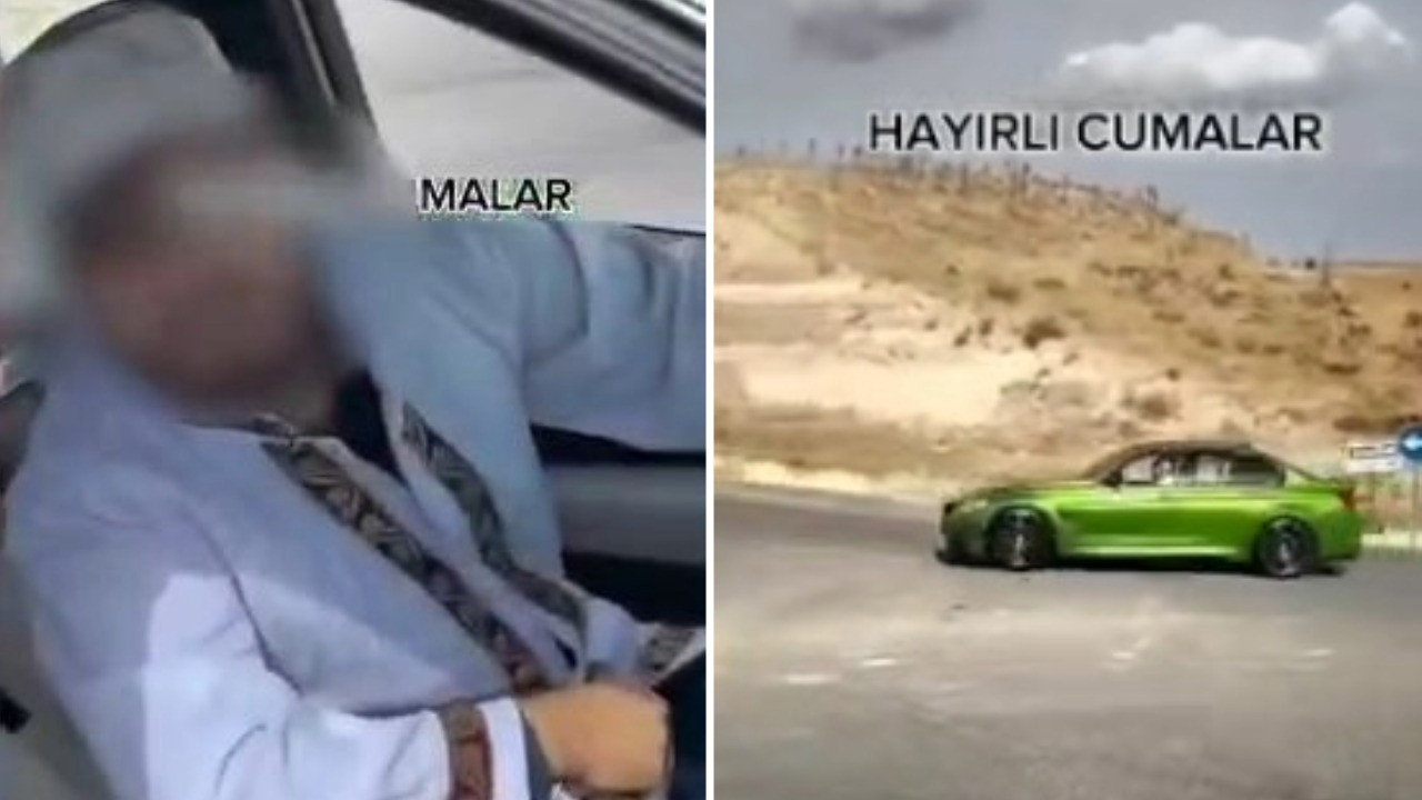 Takke ve cübbeyle drift attı, büyük ceza yedi