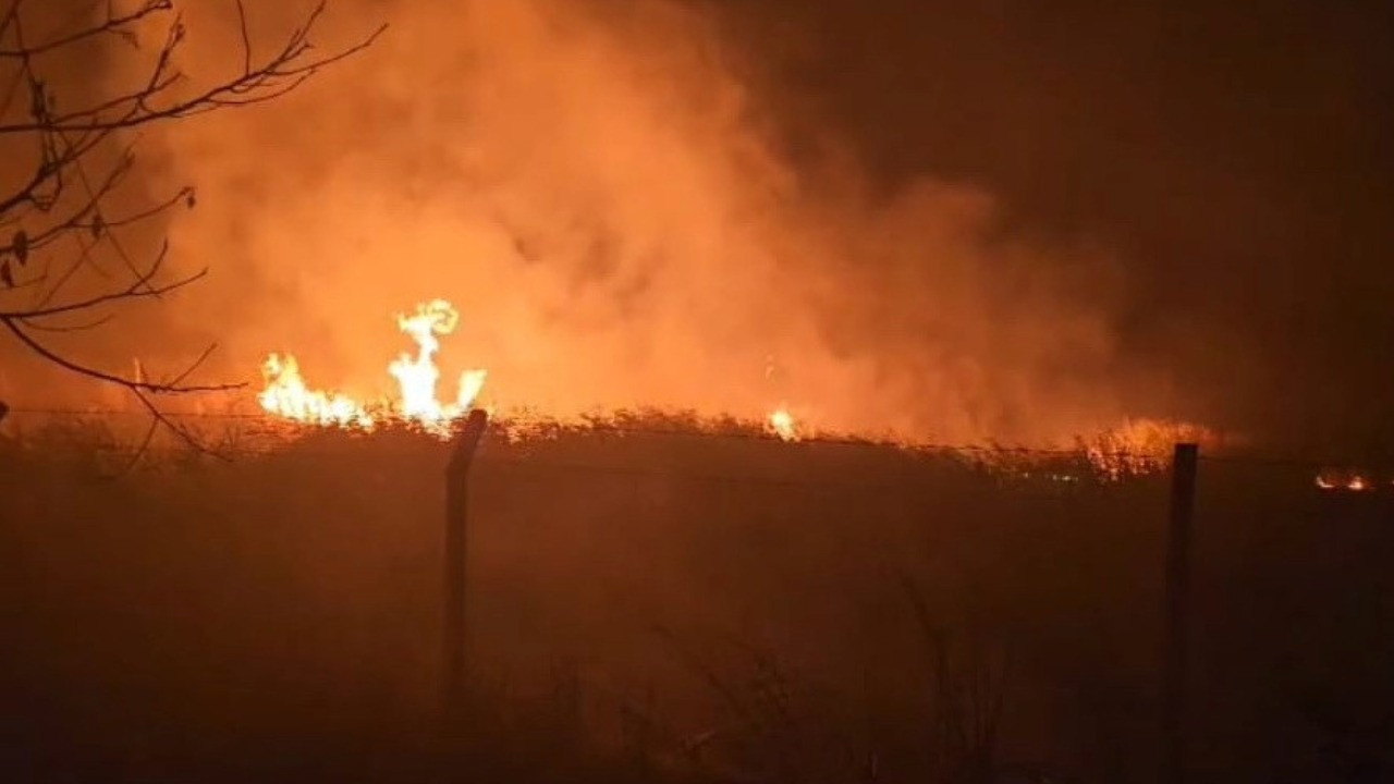 Sülüklü Göl'den alevler yükseldi