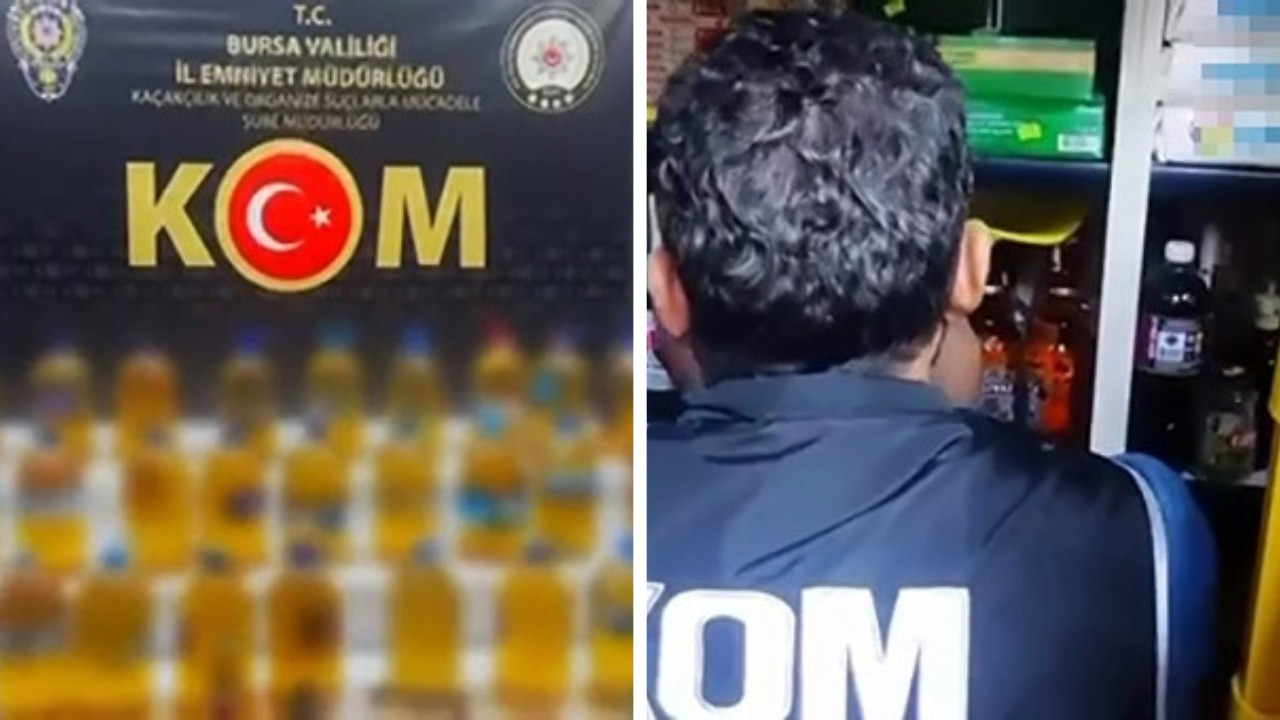 Evini imalathaneye çevirdi, 227 litre sahte alkolle yakalandı