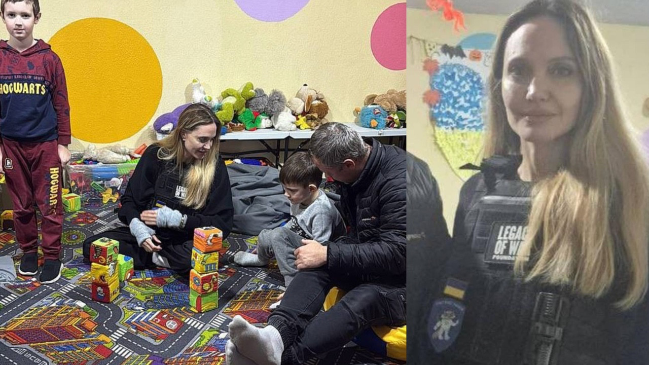 Kurşun geçirmez yelek giydi: Angelina Jolie, gizlice ziyaret etti