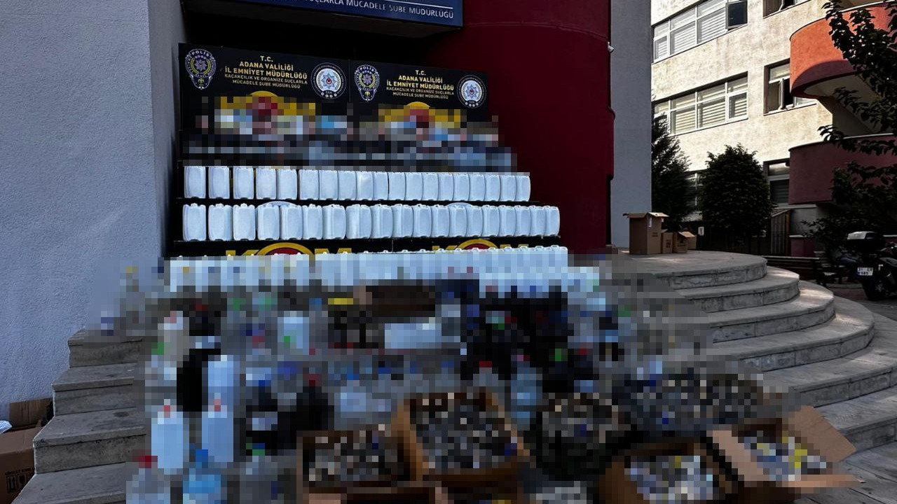 Kaçak içki operasyonu: Adana’da 20 adrese eş zamanlı baskın