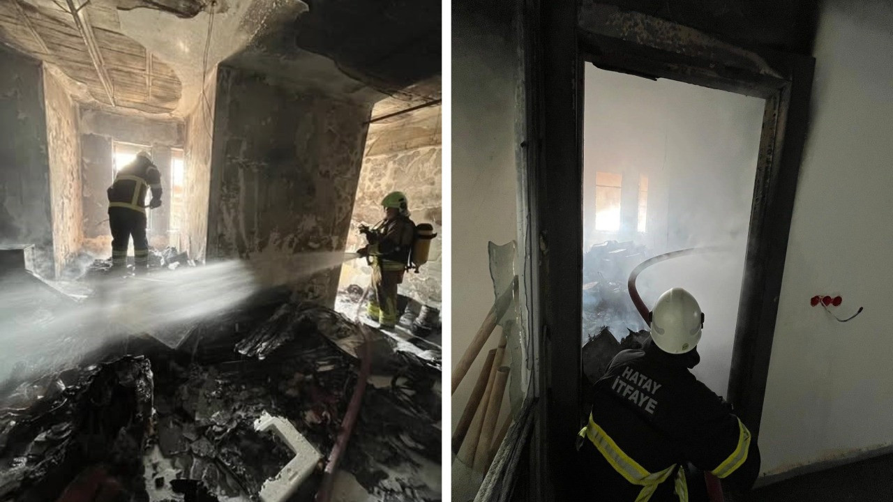 Alevlerin sardığı depo küle döndü