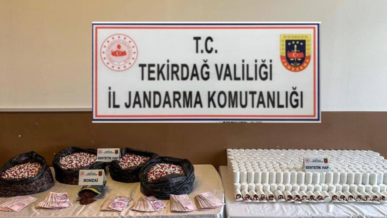 Tekirdağ'da 55 bin sentetik ecza ele geçirildi
