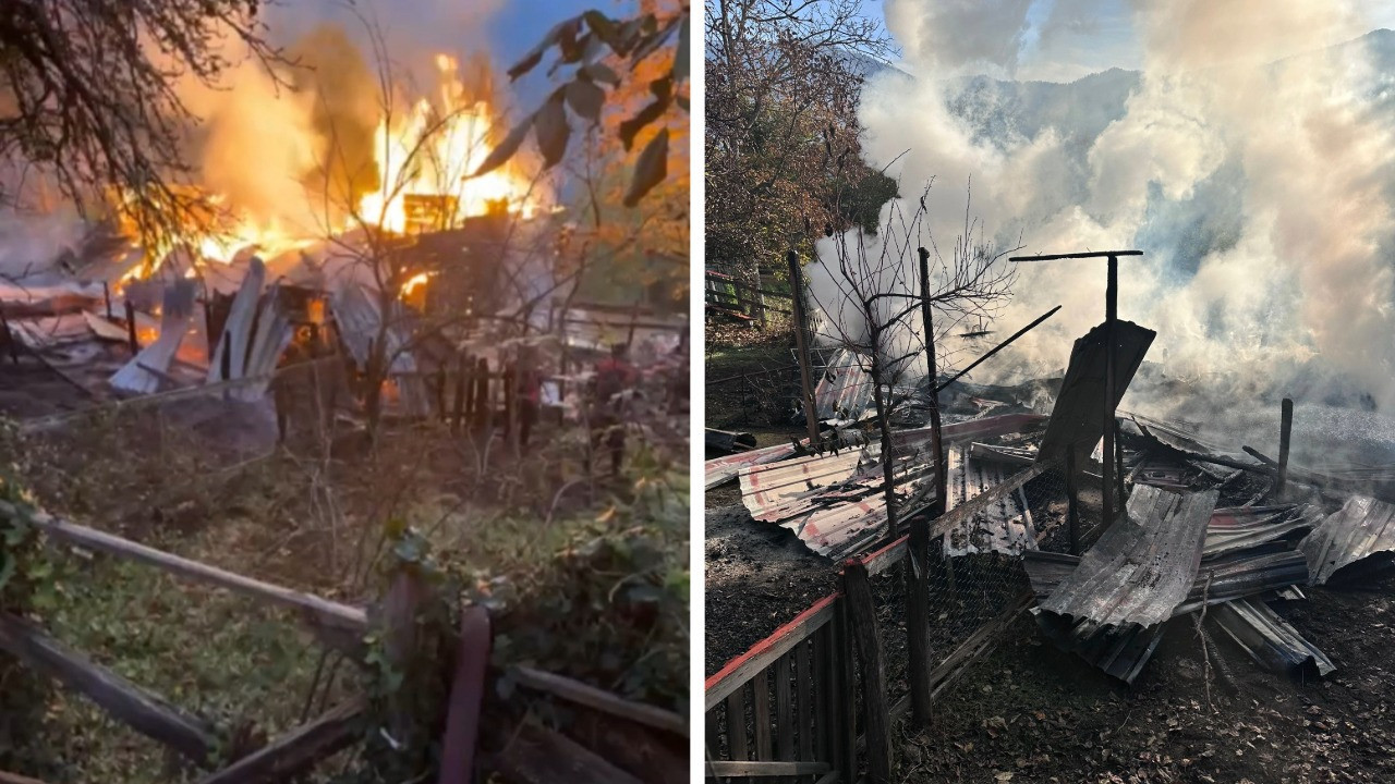 Ahşap ev cayır cayır yandı, 5 kişi hastaneye kaldırıldı