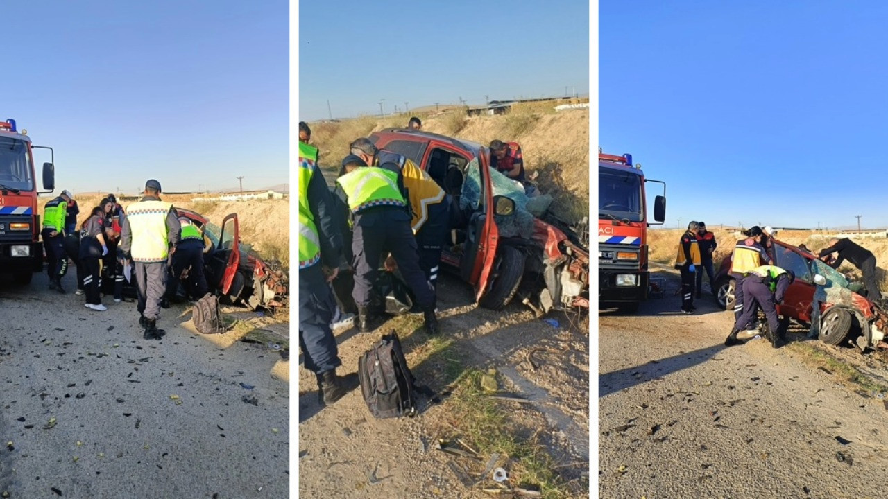 Kamyonla çarpışan otomobilde can pazarı: Sürücü öldü, yolcu yaralı