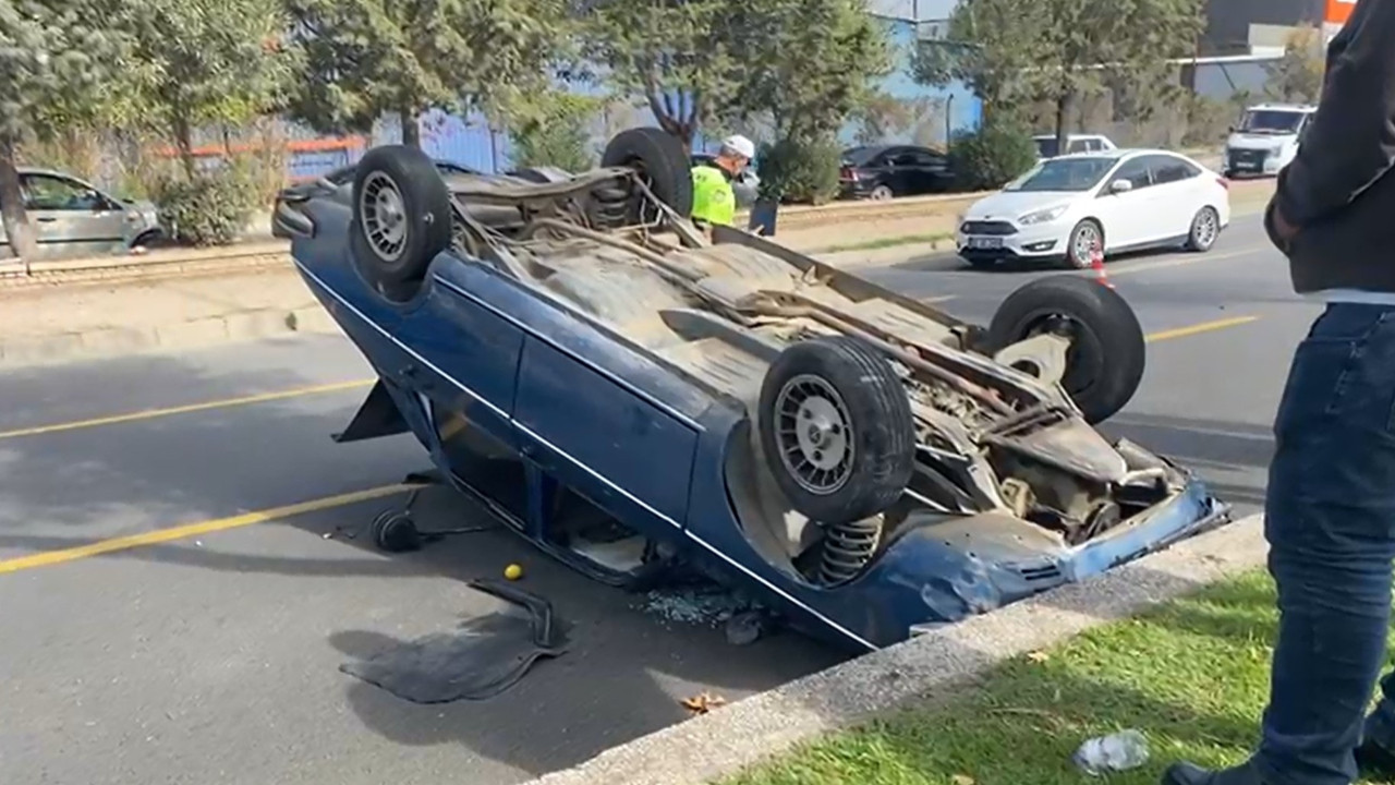 Takla atan araçtan mucize kurtuluş