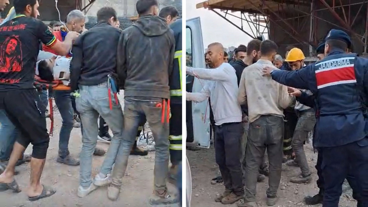 Beton kalıbı altında can verdi