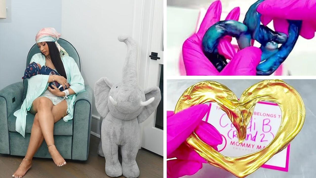 Bebeğinin göbek bağını altınla kaplattı, hayranları ikiye bölündü