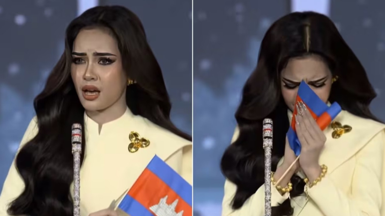 Elinde bayrakla gözyaşlarına boğuldu: Güzellik kraliçesinin zafer konuşması siyasi krize dönüştü