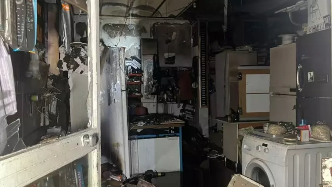 Tamirhanede korkutan yangın