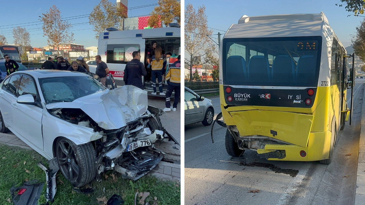 Sürücülerinin yarıştığı iki araç, belediye otobüsüyle çarpıştı: 14 yaralı