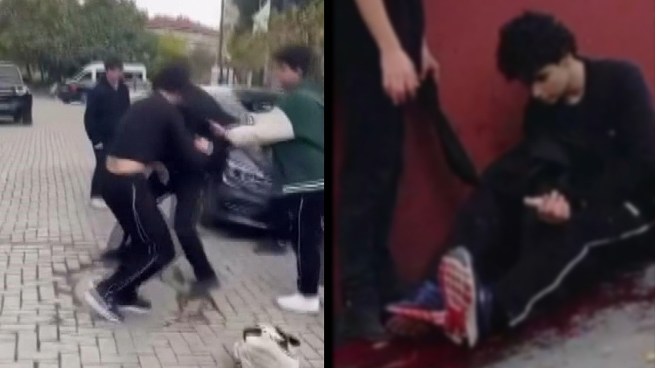 Liselilerin kavgasında kan aktı