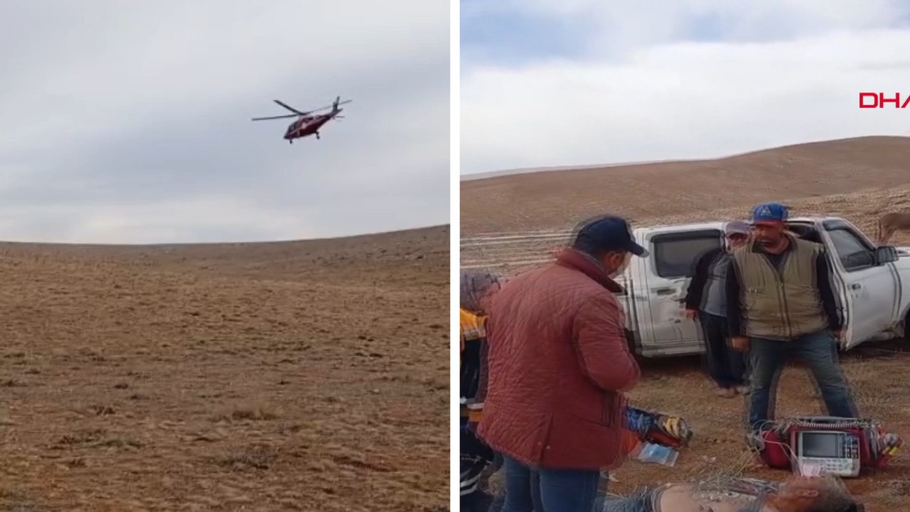 Dağda kalp krizi geçiren çobanı ambulans uçak kurtardı