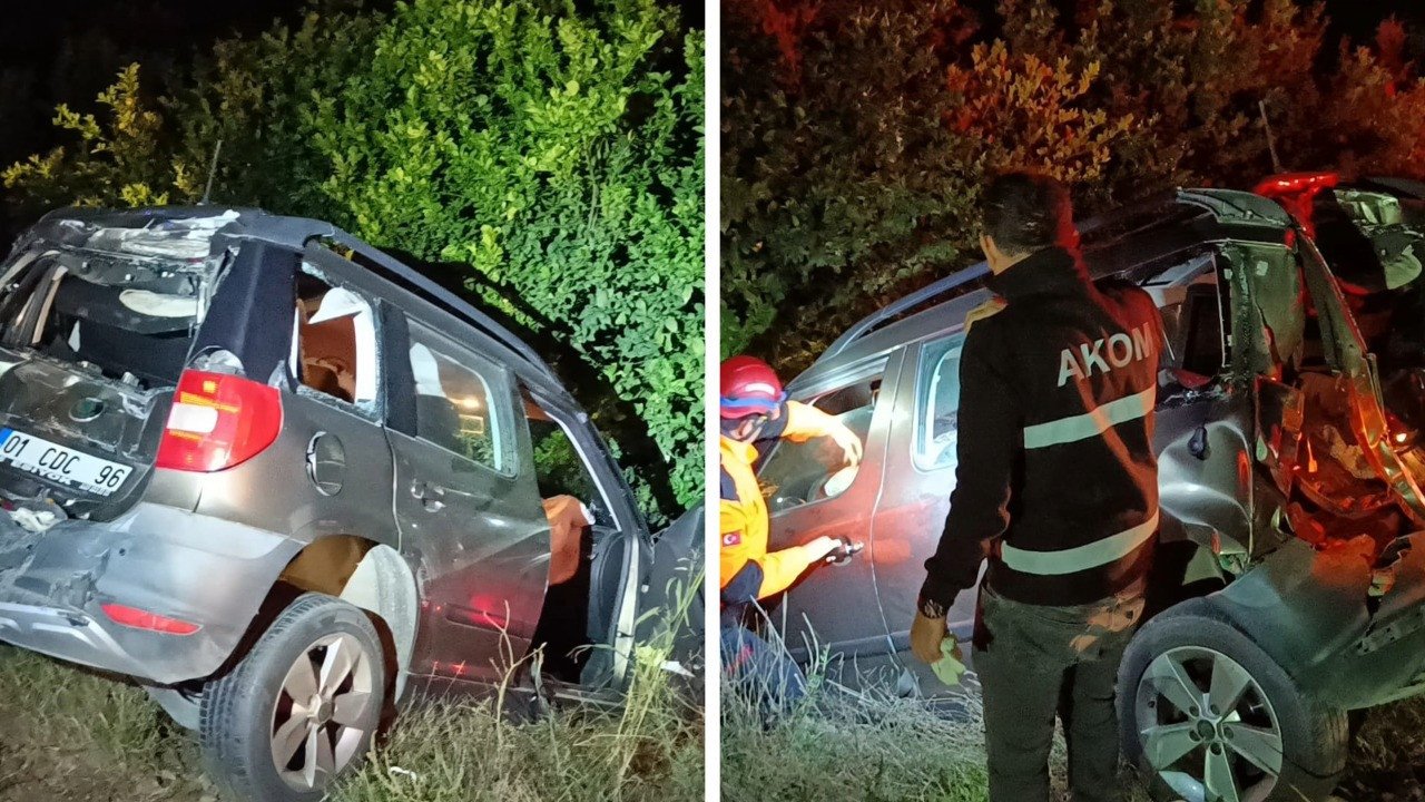 Üç aracın karıştığı zincirleme kazada 2 kişi yaralandı