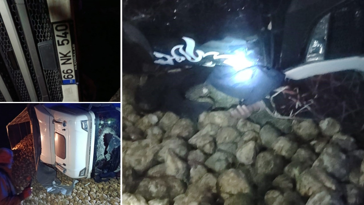 Yozgat’ta kontrolden çıkan tır devrildi: 1 ölü