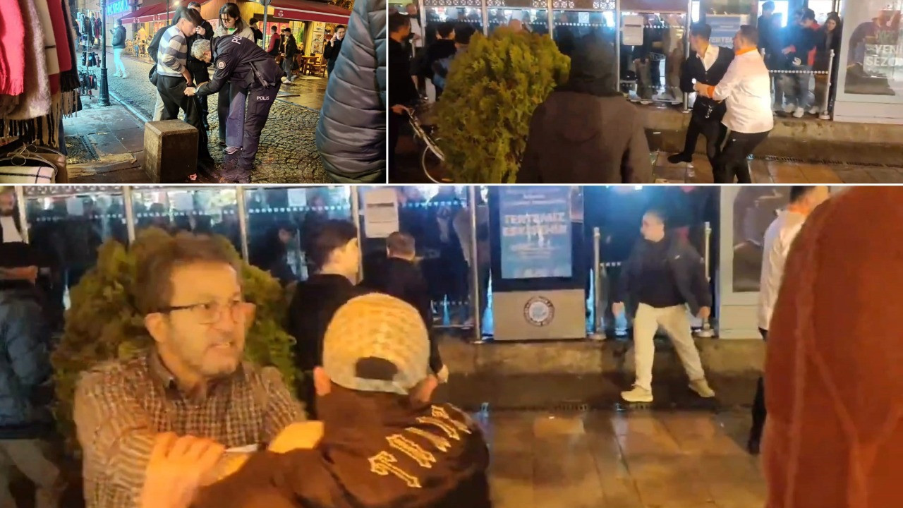 Kavga ayırmaya gelen esnaf da kavgaya dahil oldu