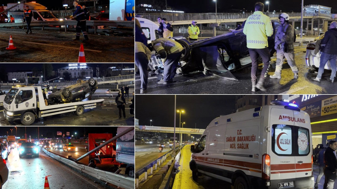 Küçükçekmece'de zincirleme kaza: 3 yaralı