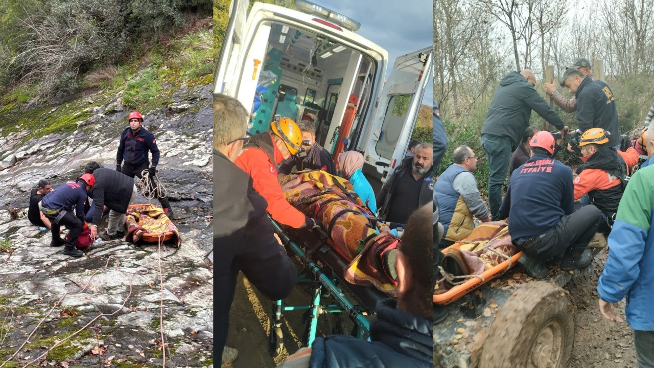 Şelaleleri gezmeye giden muhtar 30 metreden düştü