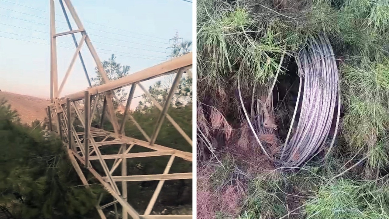 Bu da elektrik direği hırsızlığı: 3,5 kilometrelik hat devre dışı kaldı