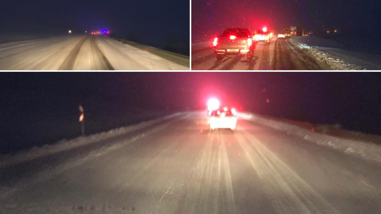 Ardahan'da yoğun kar ve tipi etkili oldu