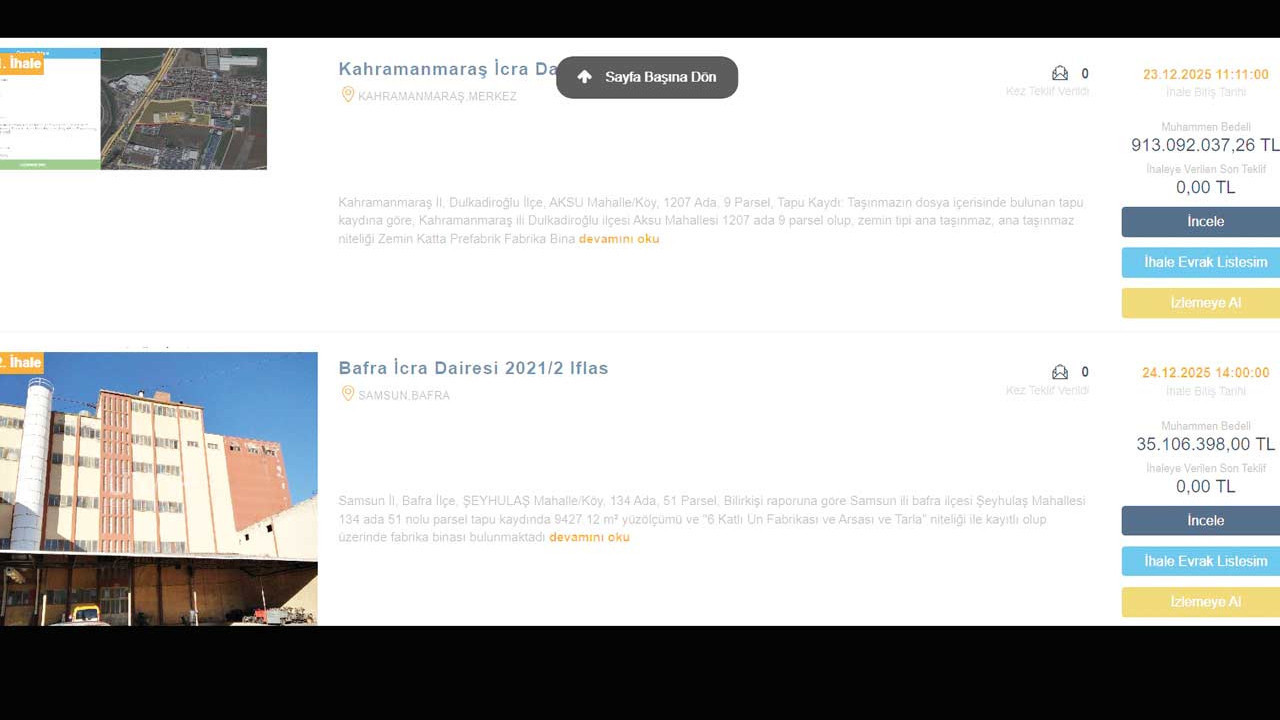 İcradan satılık fabrika