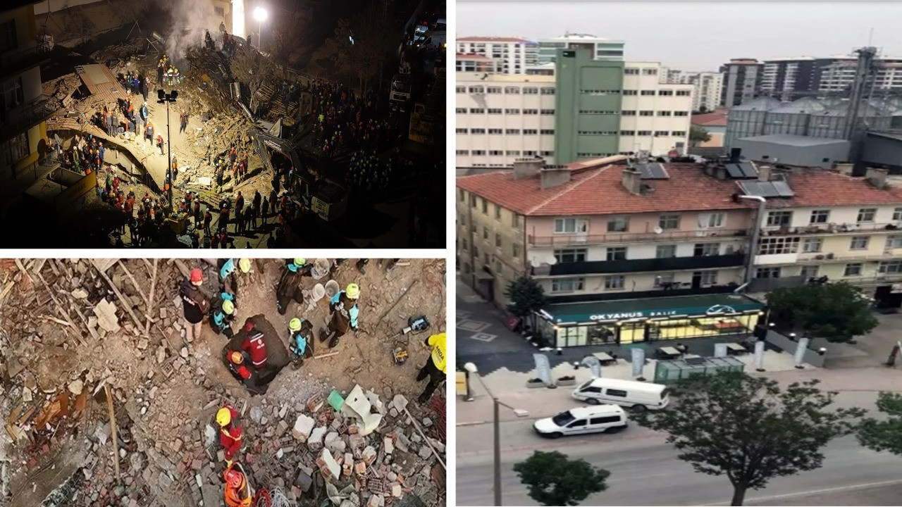 Konya'da çöken binada duvarlar 10 santimetre eksik çıktı