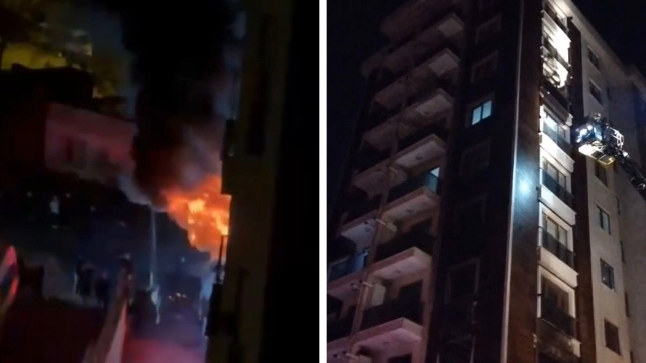 10 katlı binada yangın paniği