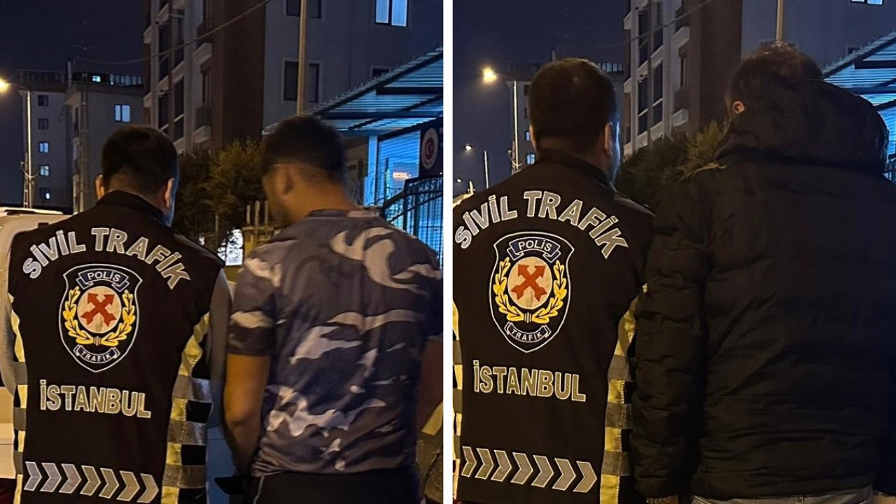 Pendik’te trafiği tehlikeye atan sürücülere ceza