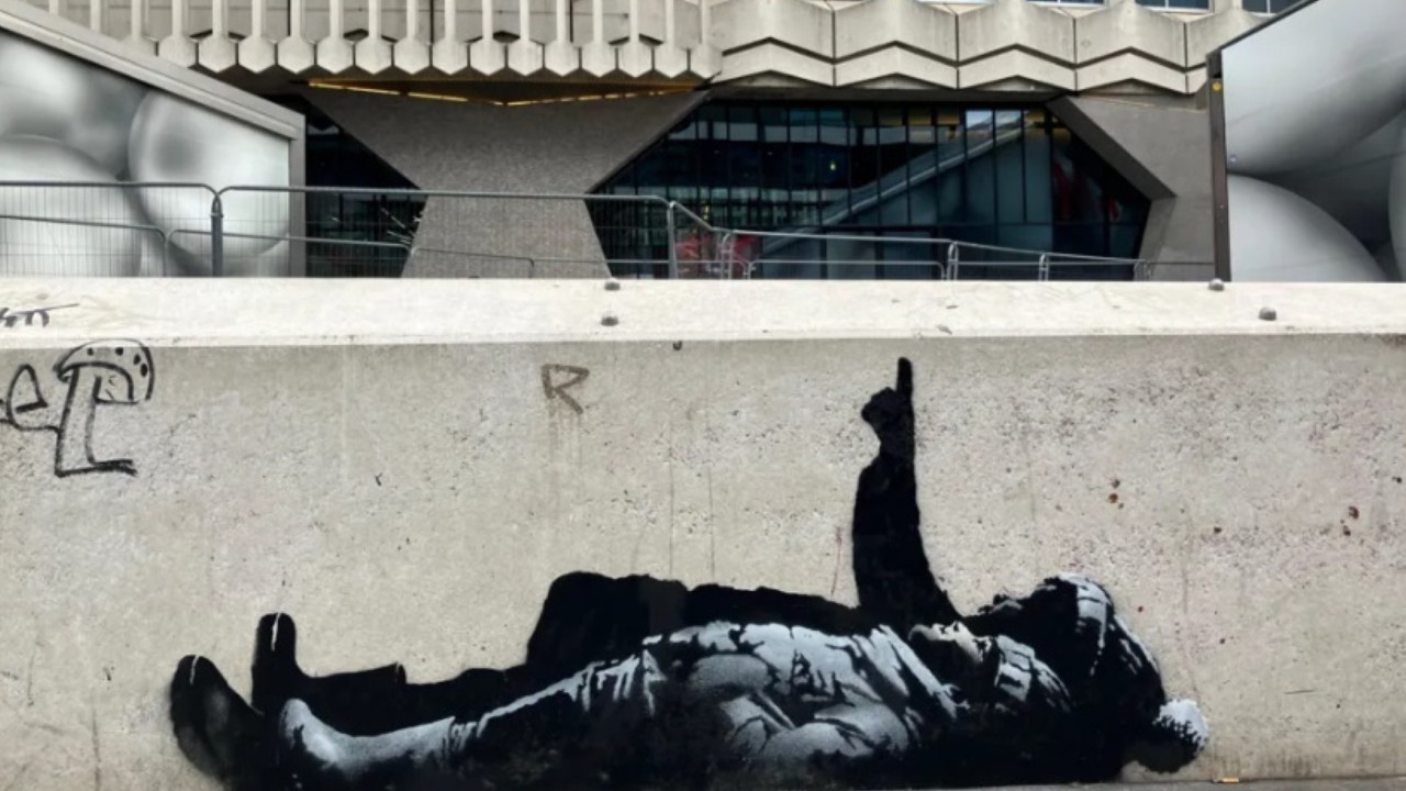 Gizemli sokak sanatçısından yeni eser