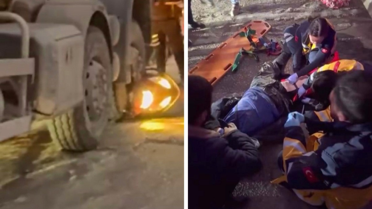 Mikserin altında kalan motosikletli hayatını kaybe…