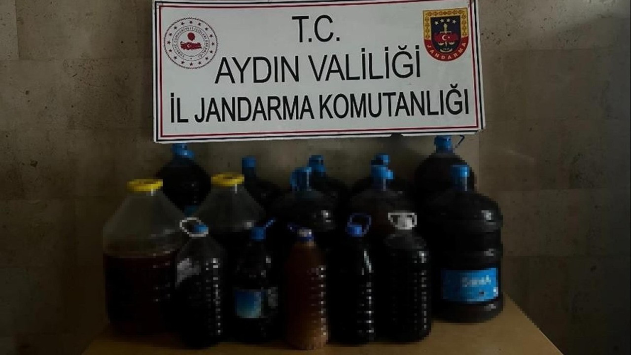 Aydın’da 202 litre sahte içki ele geçirildi