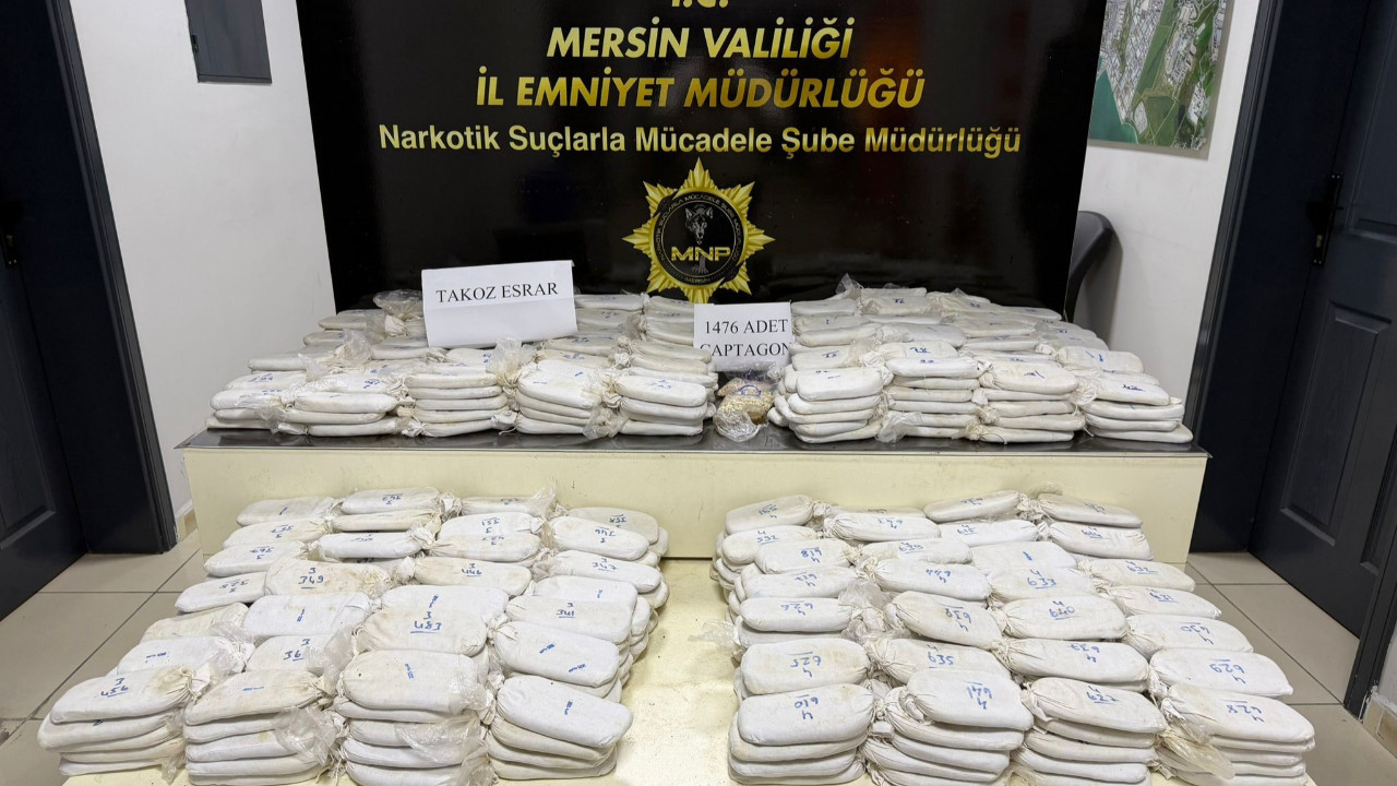 Mersin'de uyuşturucu operasyonu: Piyasa değeri 33 milyon TL