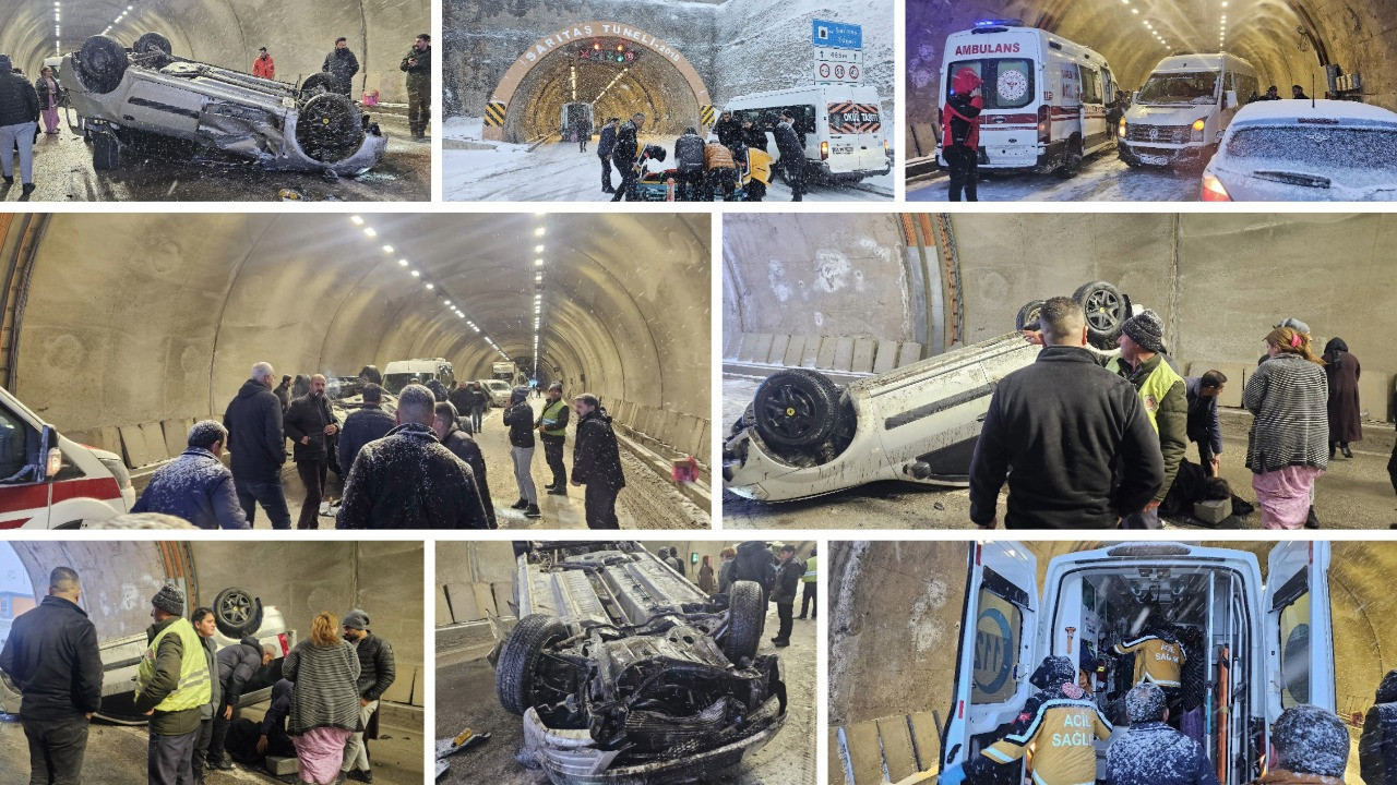 Tünel çıkışı kaza: 3 yaralı