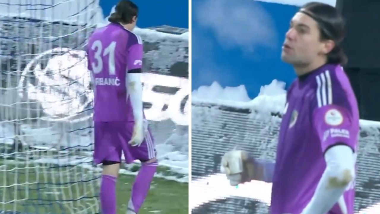 Eksi 10 derecede çay içerek ısındı: Erzurum'da maçın önüne geçen görüntü