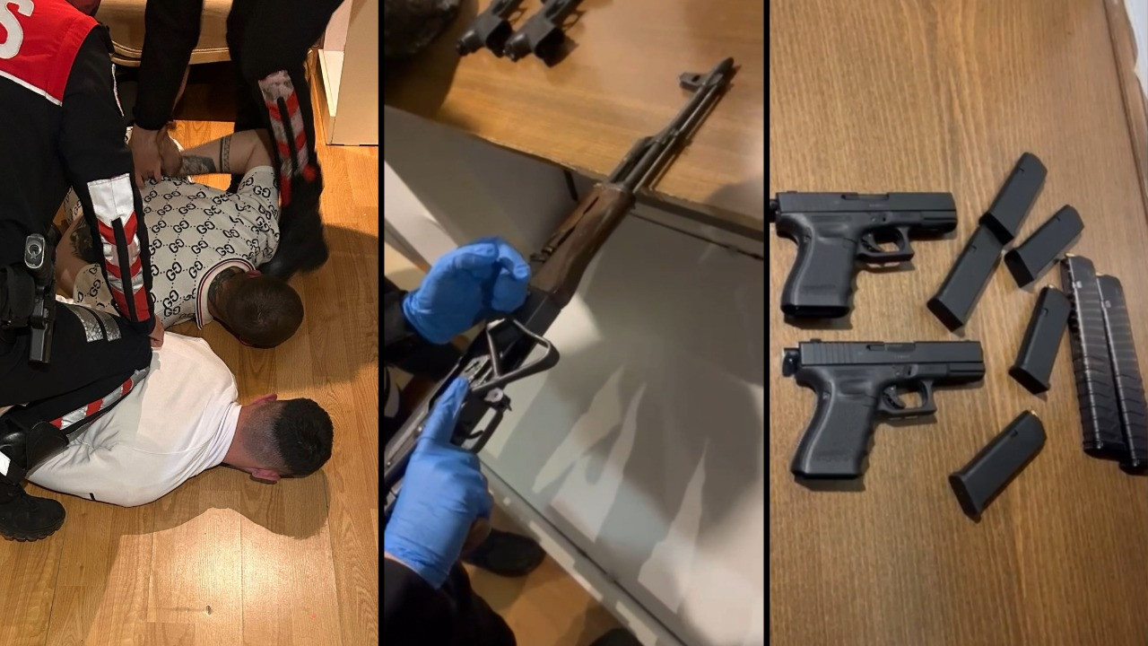 Otele polis baskını: Yatağın altından kalaşnikof çıktı