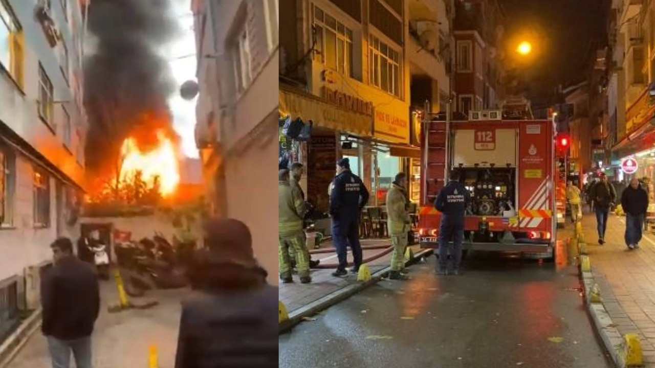 Otoparkta çıkan yangın 2 katlı binaya sıçradı