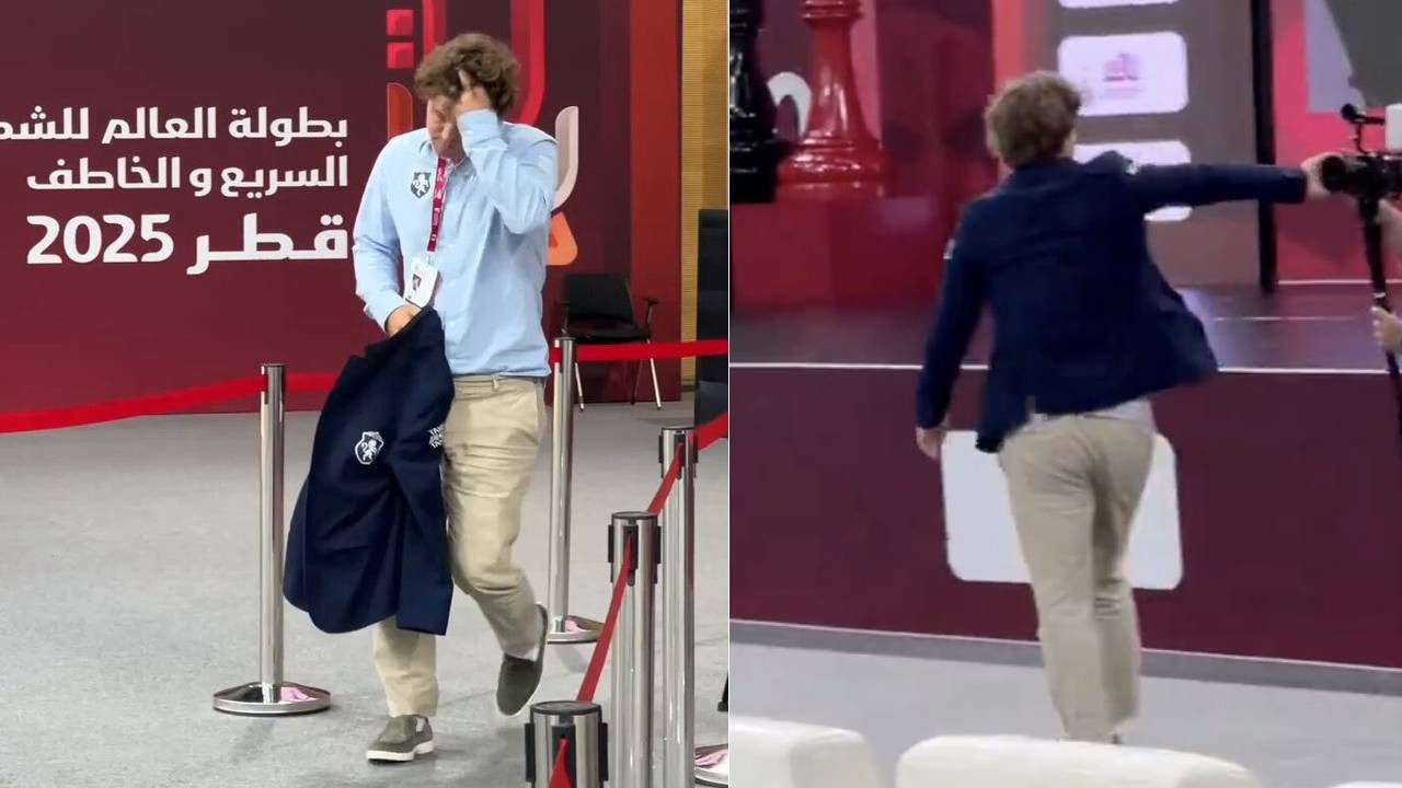 Satranç şampiyonu Magnus Carlsen’den agresif hareketler: Hırsını kameradan çıkardı