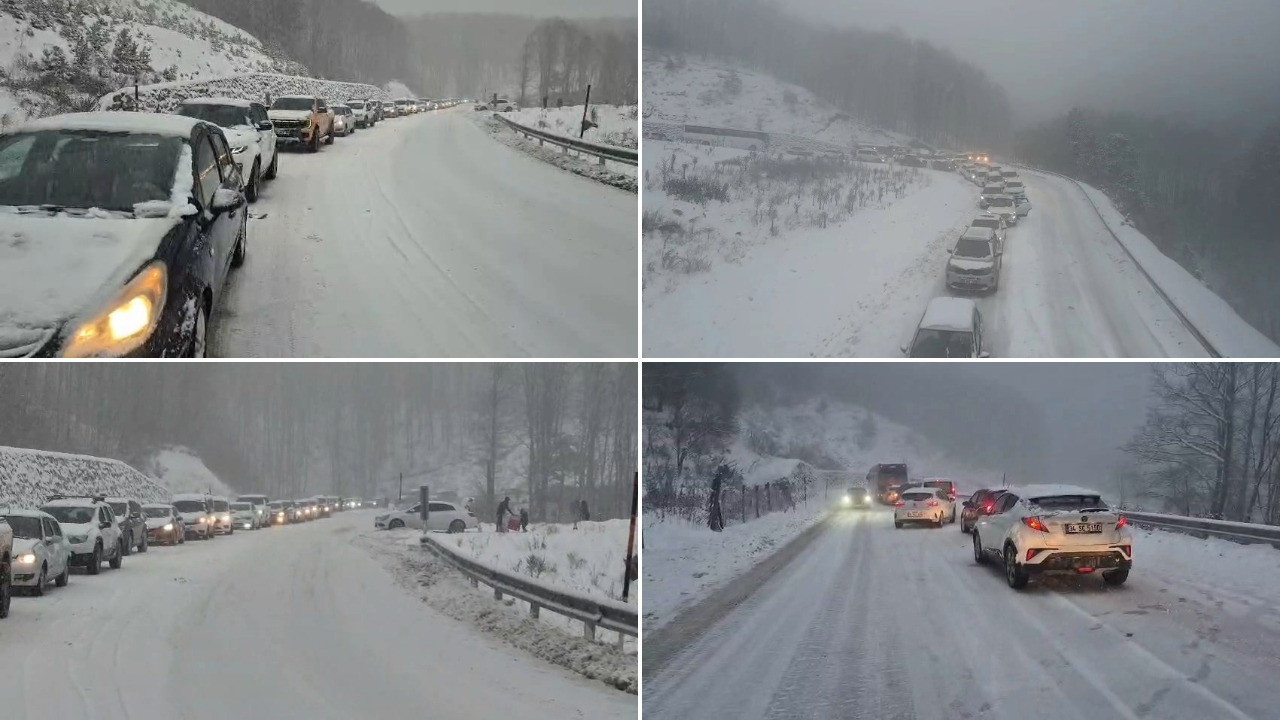 Uludağ'da trafik çilesi: Kilometrelerce kuyruk oluştu