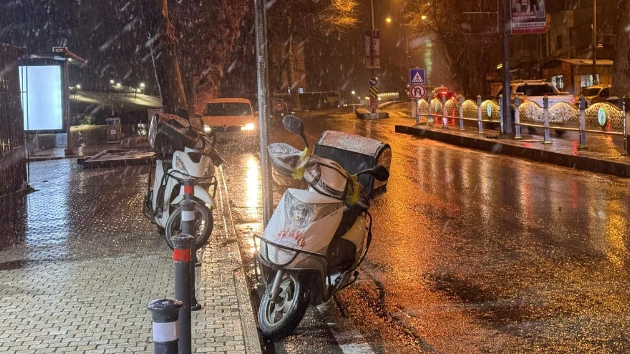 Kar sebebiyle motosikletlerin trafiğe çıkışı yasaklandı