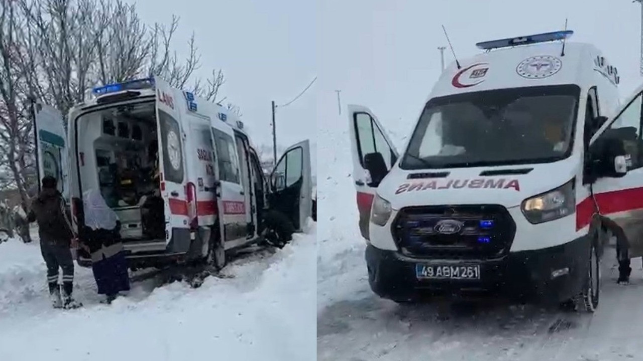 Kardan kapanan yolda hastaneye yetişemeden doğum yaptı