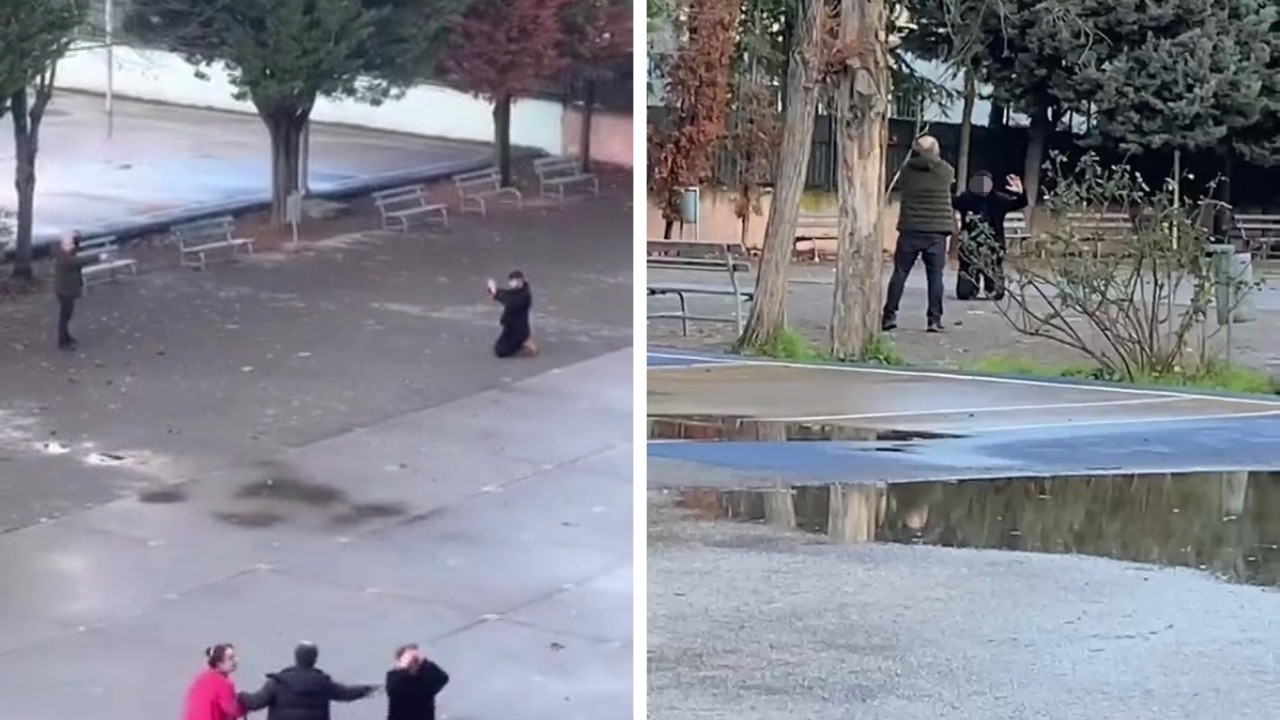 Okul bahçesinde silahlı rehine krizi